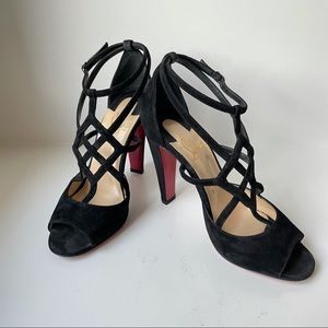 Louboutin Black Suede Heels